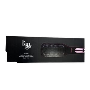 L'ange Hair Le Vite Heated Hair Straightening Brush Flat Iron Black 450F Heat